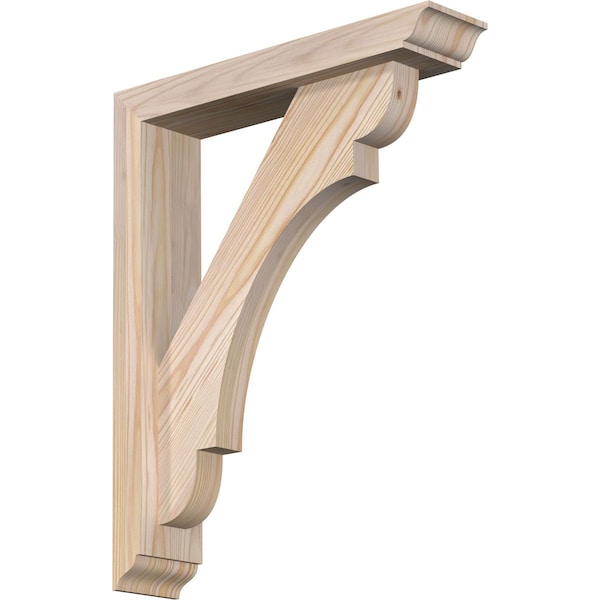 Ekena Millwork Olympic Traditional Smooth Bracket w/ Offset Brace, Douglas Fir, 3 1/2"W x 16"D x 20"H BKT0402X16X20OLY01SDF - main